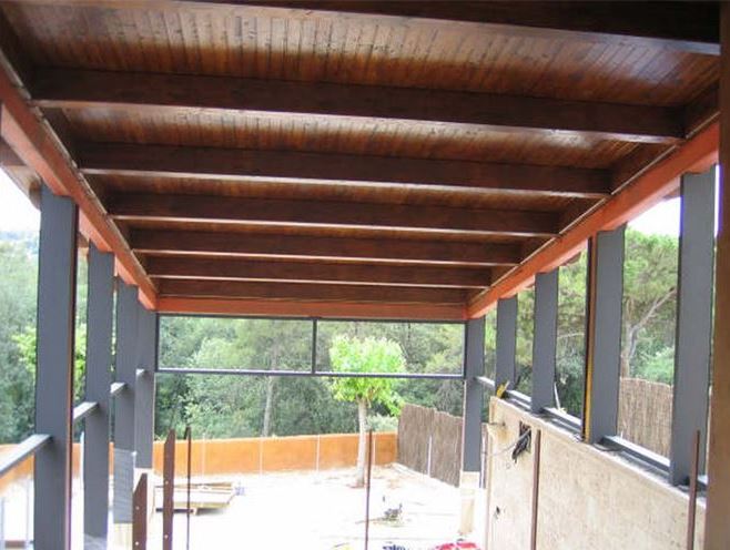 Soporte marquesina madera